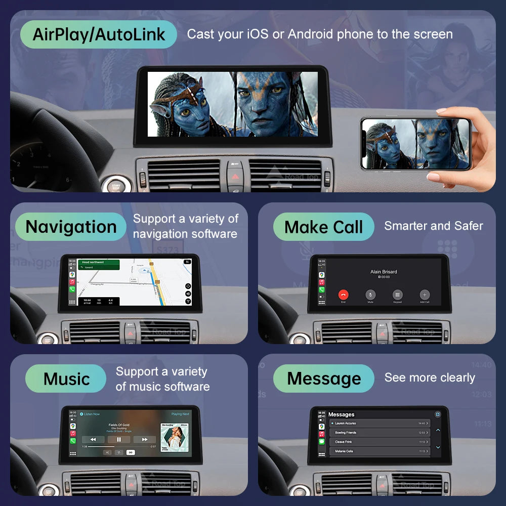 10.25-inch Wireless CarPlay & Android Auto Display for BMW 1 Series - image 5