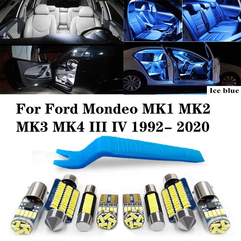 Car LED Interior Light Kit Compatible with Ford Mondeo MK1 MK2 MK3 MK4 1992-2020