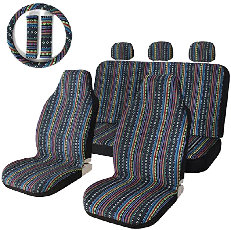 Baja Blanket Car Seat Cover Set with Steering Wheel Cover