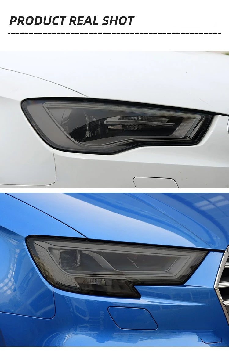 Self-Healing Smoked Black TPU Headlight Protection Film for Audi - image 10