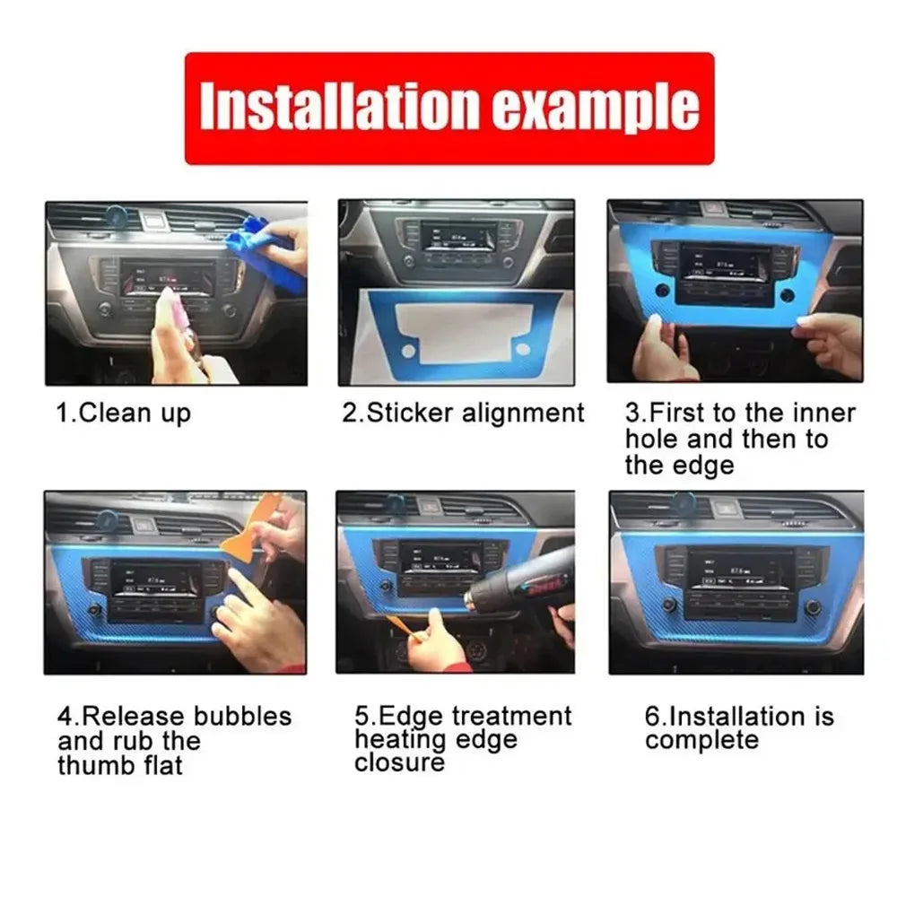 Carbon Fiber Look Interior Trim Film Kit for BMW 5 Series E60 E61