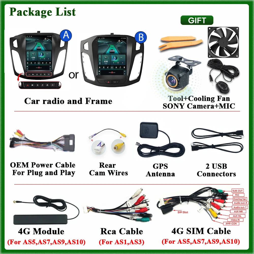 9.7" Android 12 Car Stereo for Ford Focus/Escape with CarPlay GPS - image 6