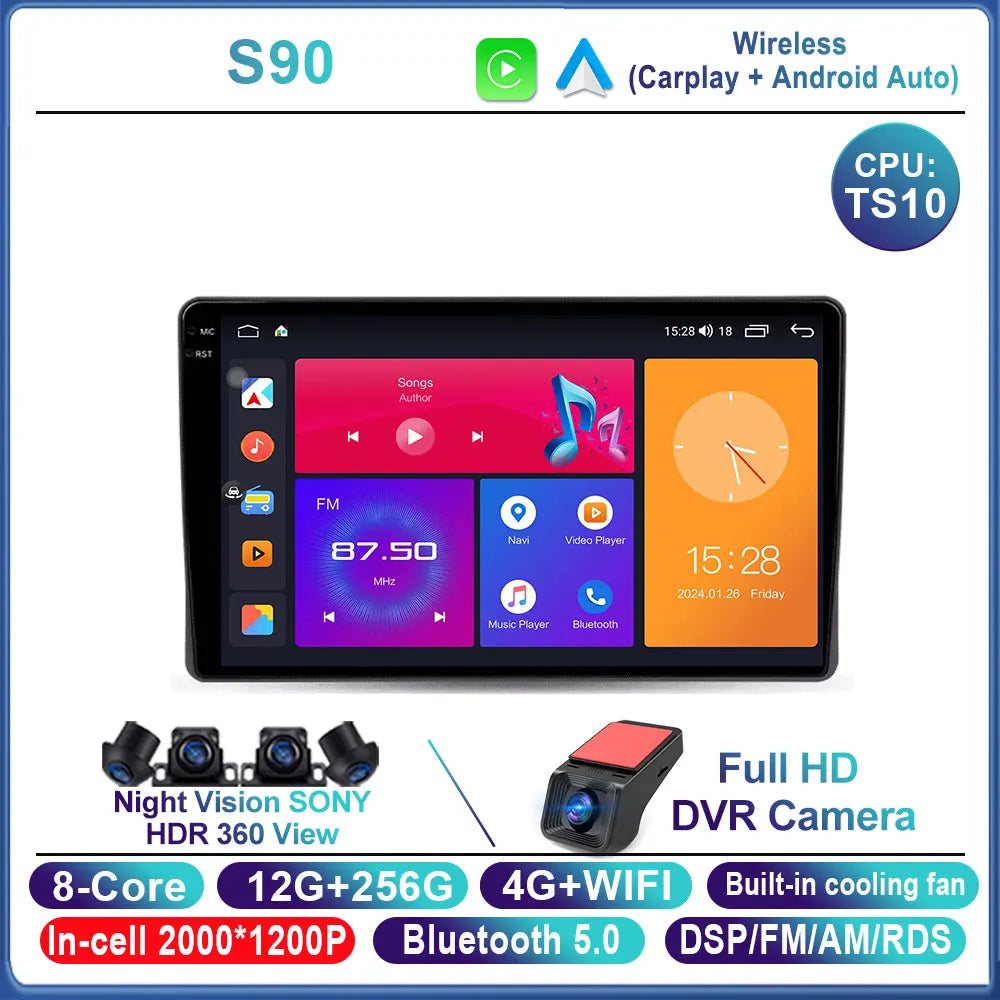 Fiat Panda 2003-2012 Android GPS Car Radio with CarPlay - image 16