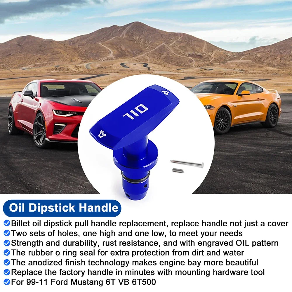 Universal Billet Aluminium Engine Oil Dipstick Pull Handle - view 4