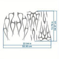 Silver Flame Motorcycle Tank Decals, Waterproof Universal Fit - view 12