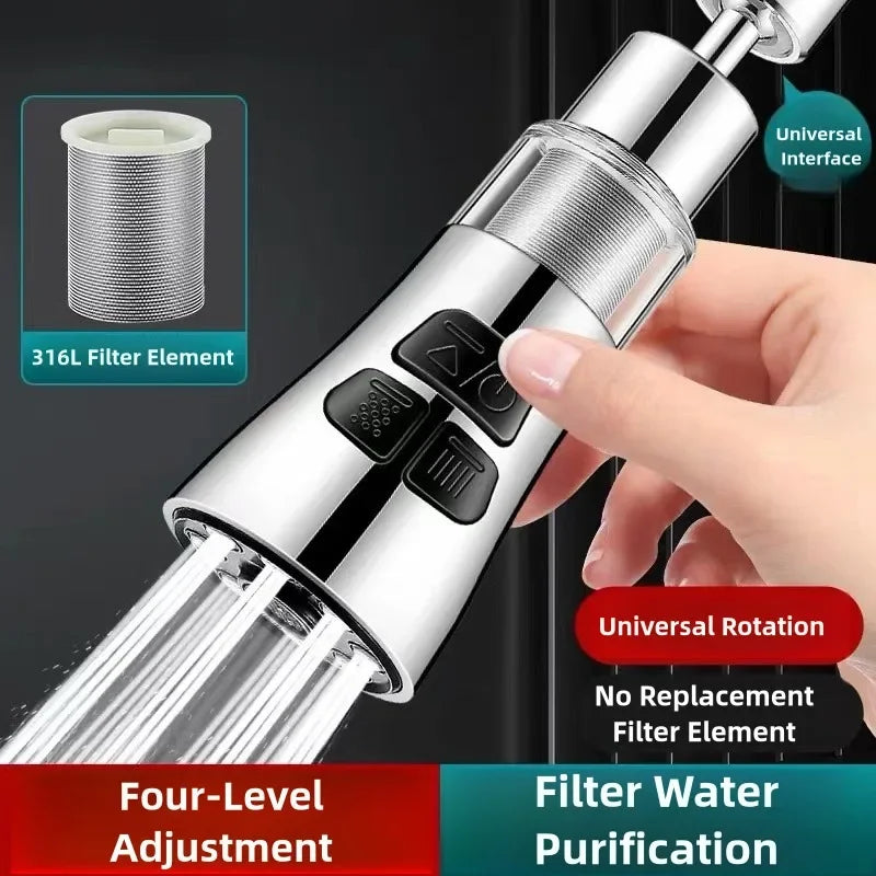 360° Faucet Extender – Universal Splash Filter Aerator