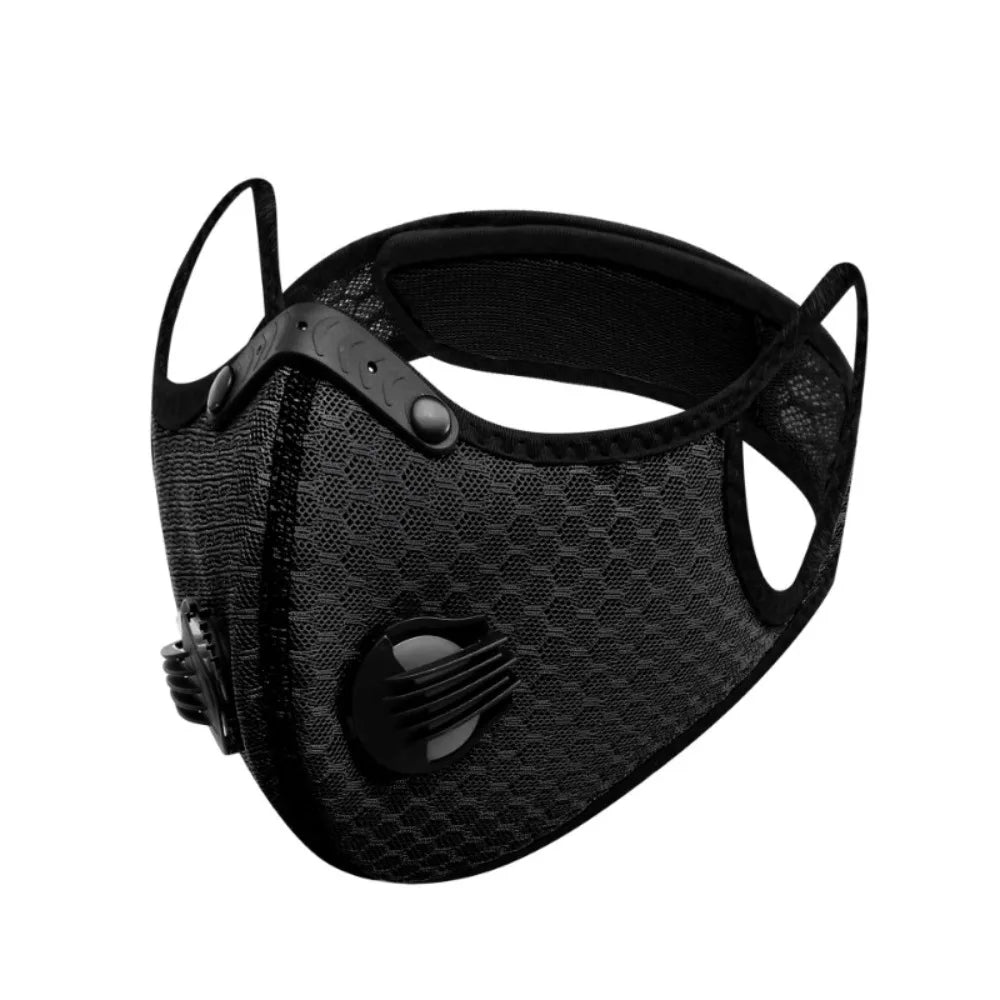 Breathable Ergonomic Dust Mask Respirator, Washable Activated Carbon Filters