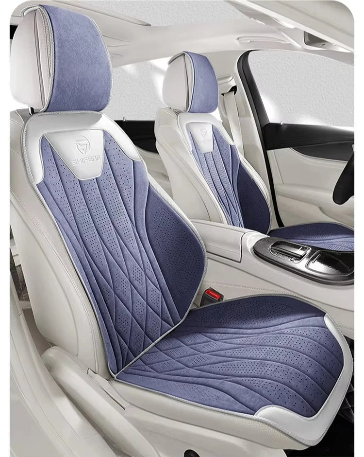 Perforated Suede-Finish Car Seat Covers, Single, Pair or Rear