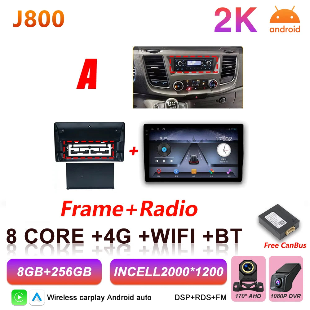 Android 16 Car Radio for Ford Transit Custom & V363 - Wireless CarPlay - image 25