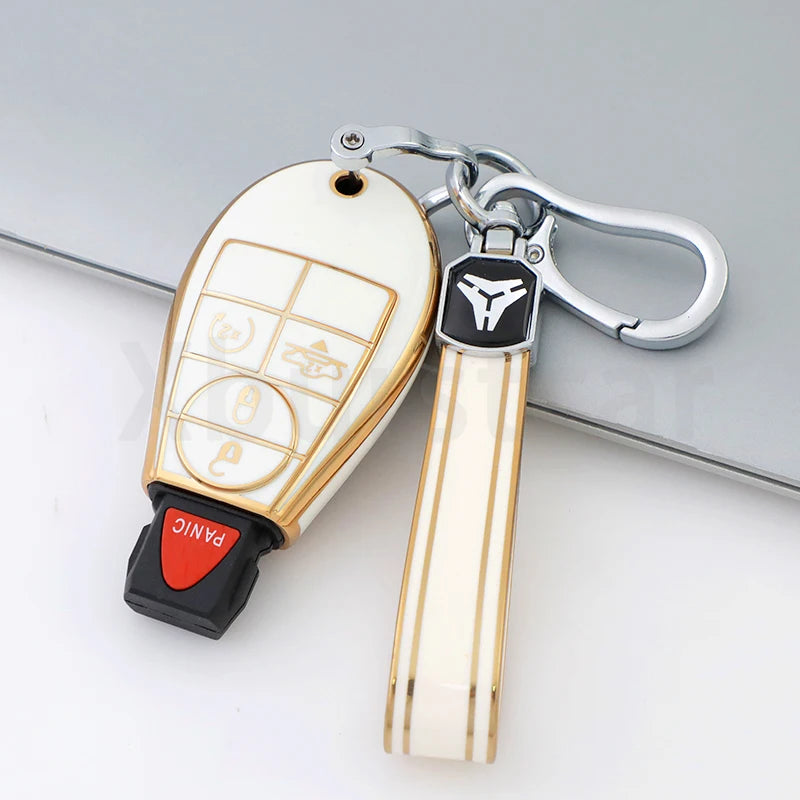 TPU Car Key Fob Cover Case for Dodge Jeep Chrysler - image 25