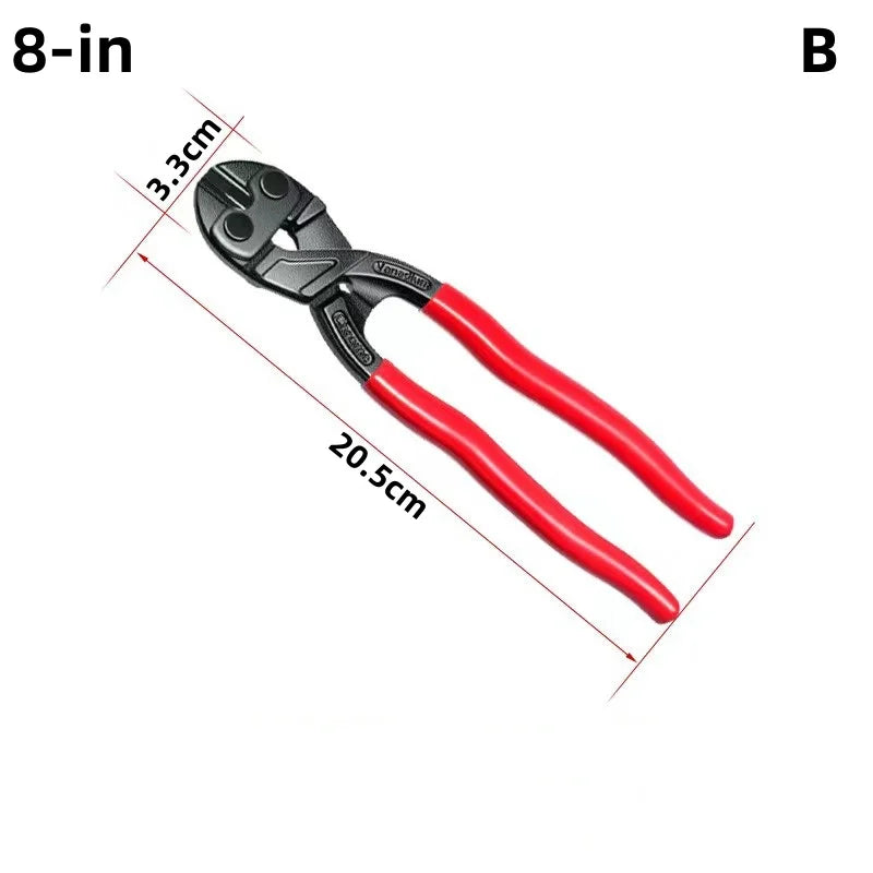 8/10 Inch High Leverage Bolt Cutter with Notch and Spring Industrial Heavy Duty