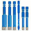 6pcs  Drill Bit Set for Hard Tiles Ceramic Porcelain Stoneware Marble Granite