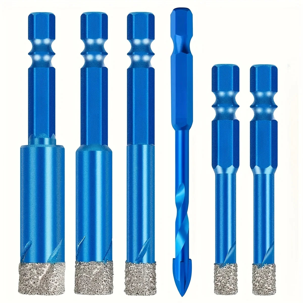6pcs  Drill Bit Set for Hard Tiles Ceramic Porcelain Stoneware Marble Granite