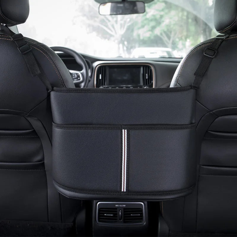 PU Leather Front Seat Gap Handbag Holder Organizer