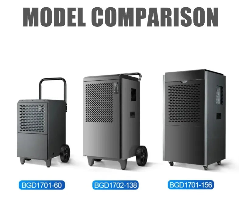 156L/D Dehumidifier Industrial 1250W Dehumidifier Basement Warehouse Workshop Dehumidifier Moisture-proof