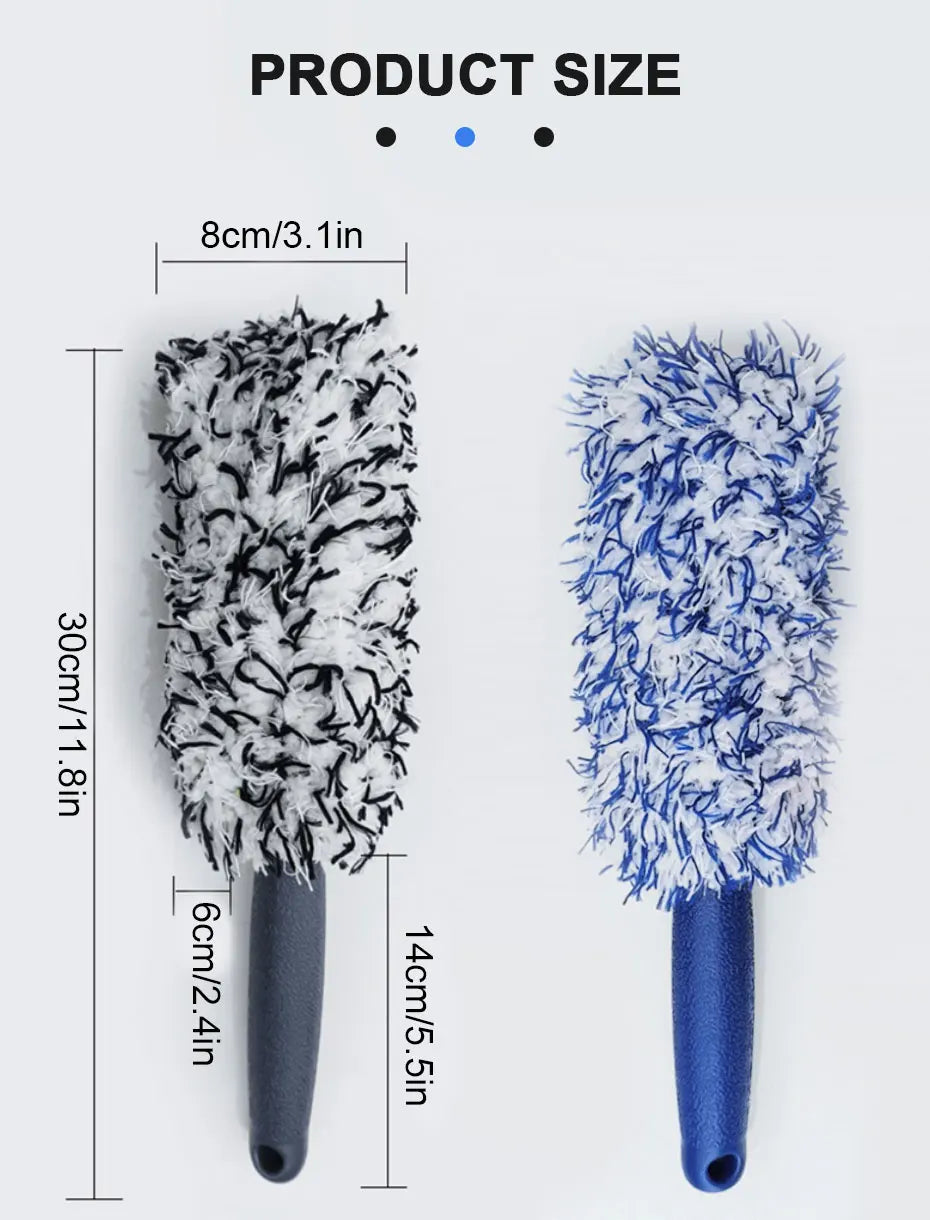 Plush Wheel and Rim Cleaning Brush for Car Detailing