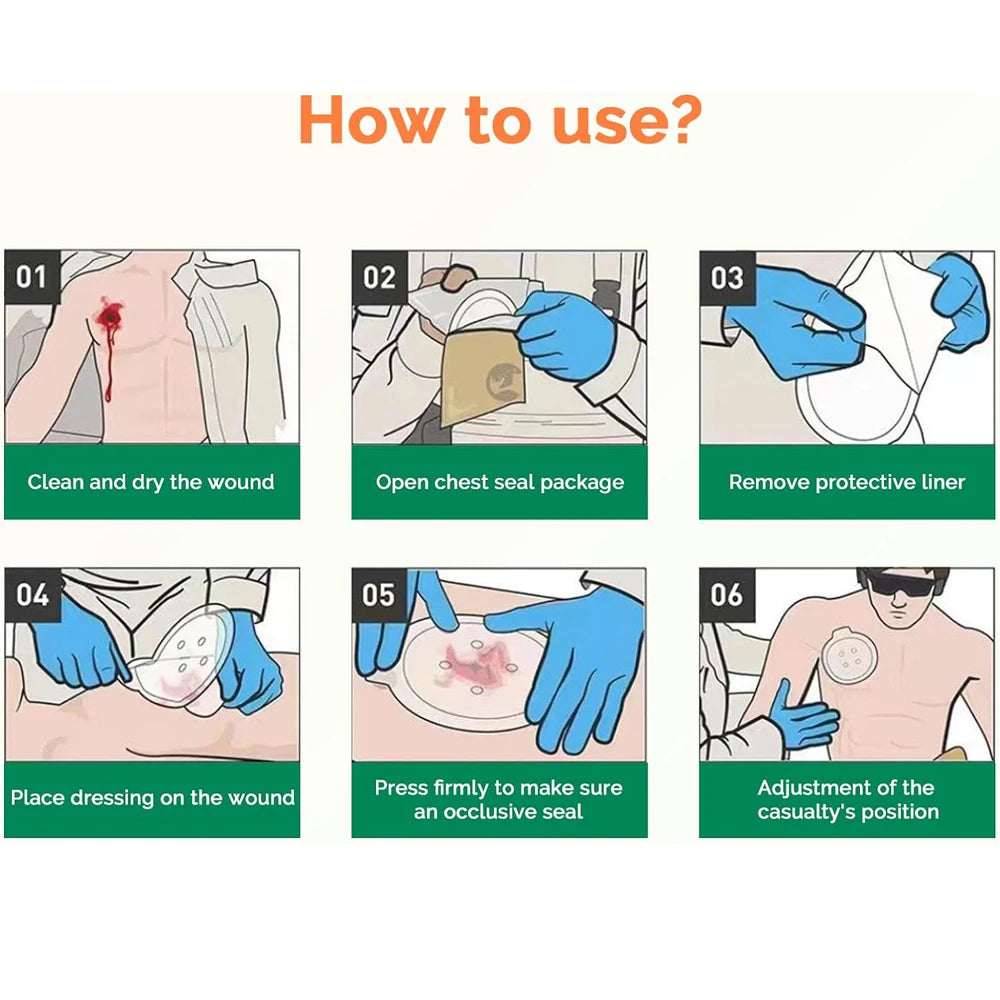 Vented Chest Seal for Emergency & Tactical Wound Care - image 4