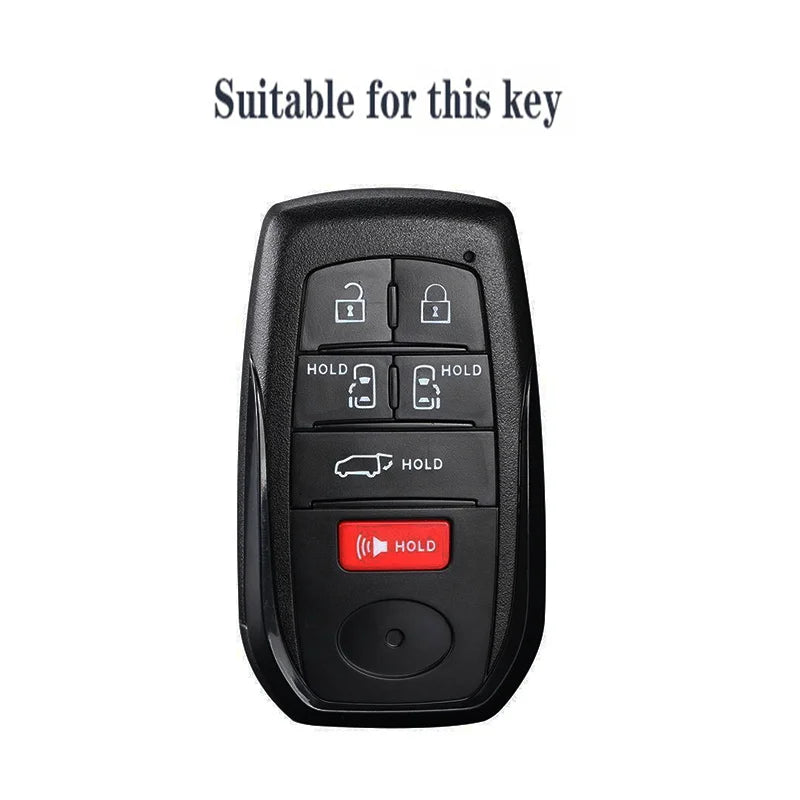 Silicone Key Fob Cover for Toyota Sienna RAV4 Venza 7-Button - image 2