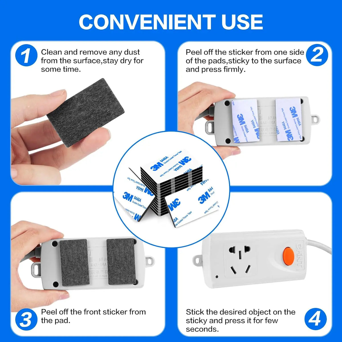 40-Piece High-Temperature Double-Sided Tape Pads