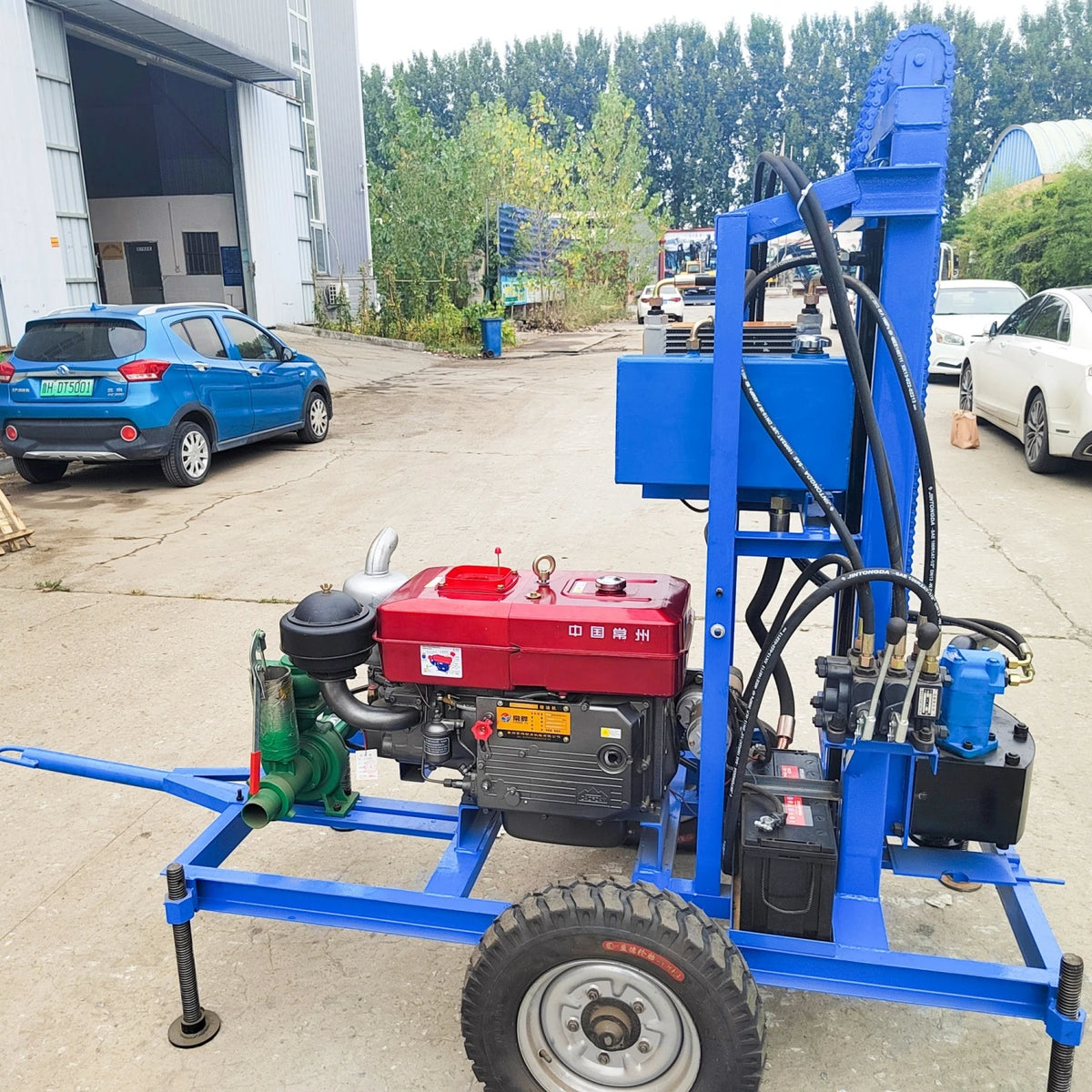 120m Portable Hydraulic Water Well Drilling Rig, Diesel Powered - view 2