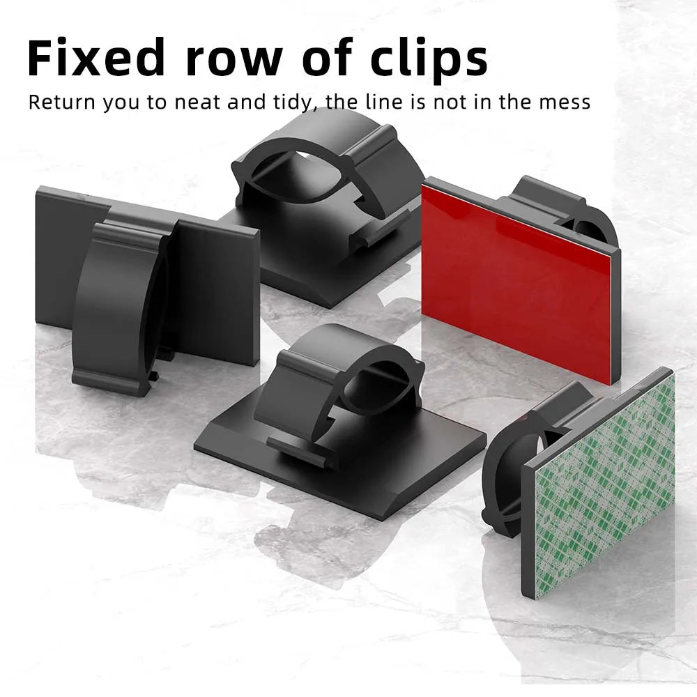30-Piece Desktop Cable Organizer Clips
