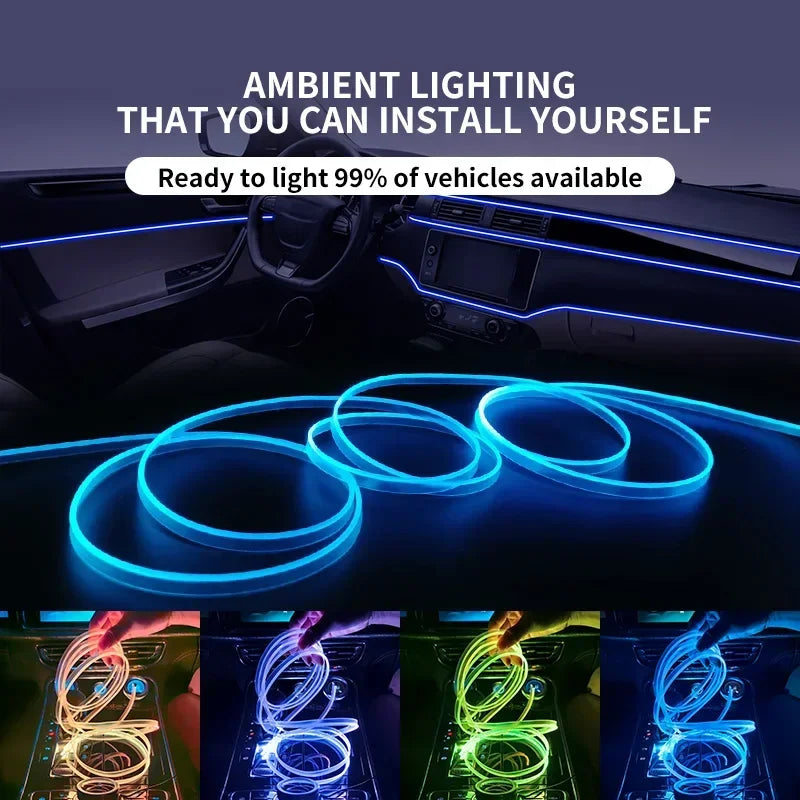 3M Flexible LED Ambient Light Strip for Car Interior - image 4