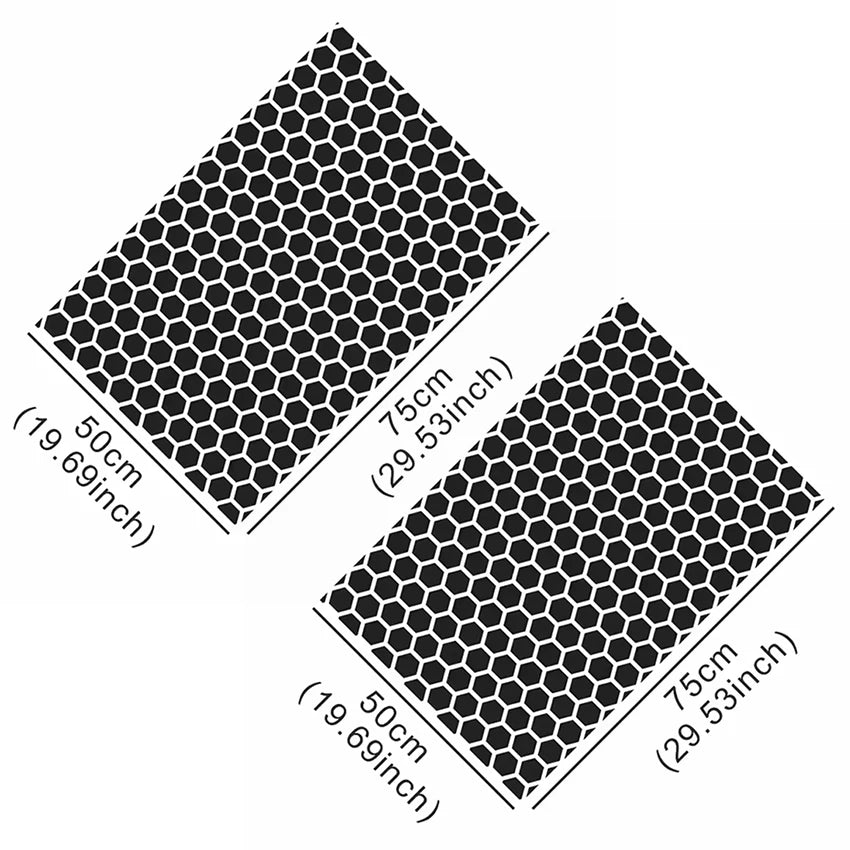 Matte Black Honeycomb Car Vinyl Wrap, 75 x 50cm Mesh Pattern - view 13