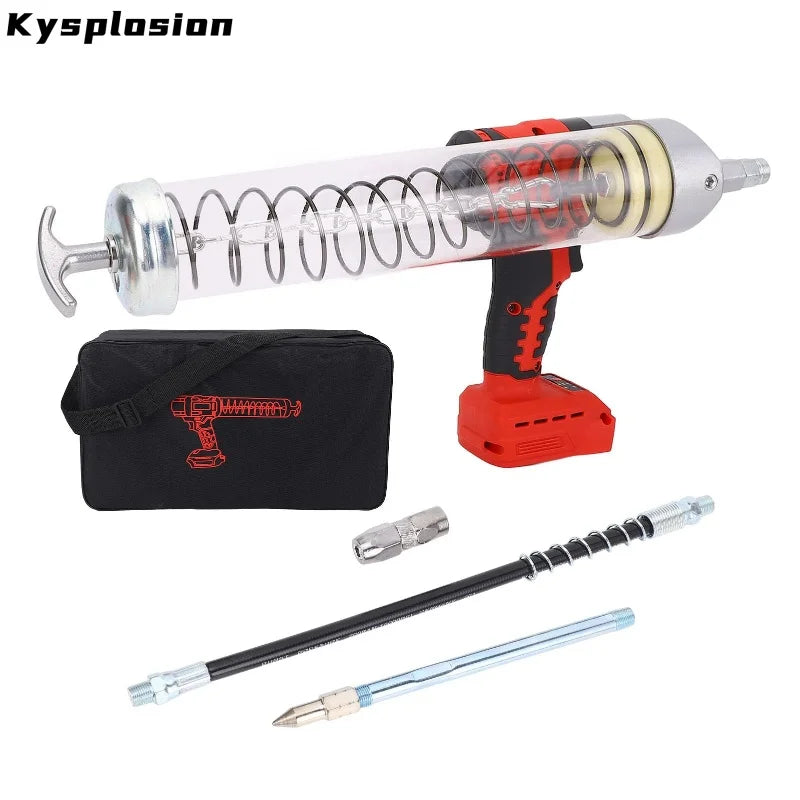 Brushless Electric Grease Gun, Wireless Fully Automatic High-Pressure Excavator Grease Gun, Compatible with 18V Battery