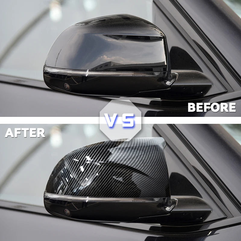 Glossy Black Carbon Fiber Mirror Covers for BMW X3/X4/X5/X6/X7 - image 2