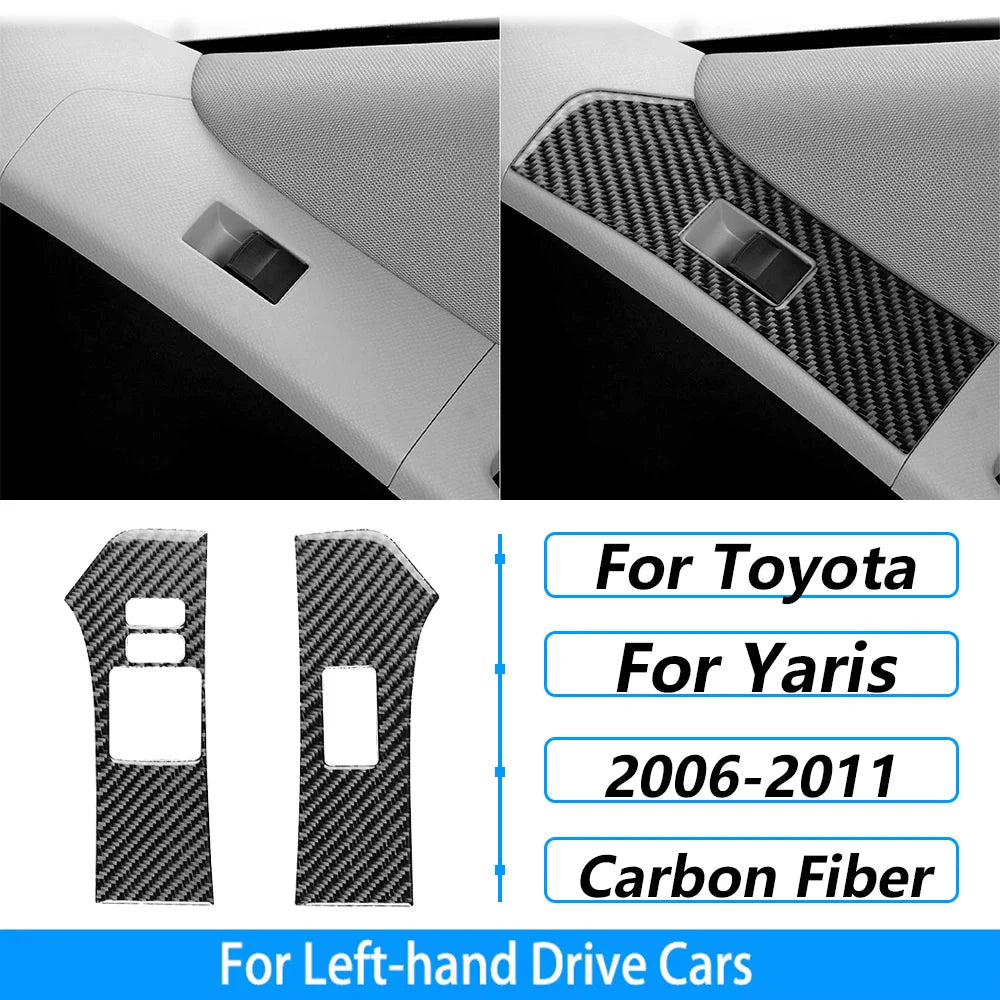 Carbon Fiber Gear Shift Panel Cover Trim for Toyota Yaris 2006-2011 - image 20