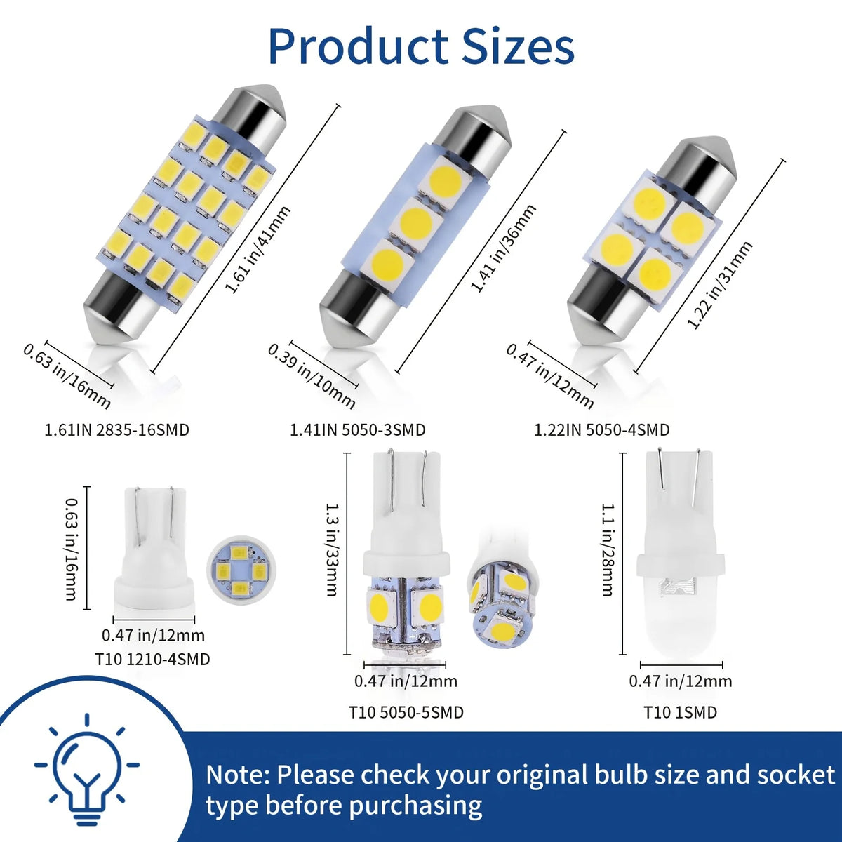 42pcs LED Car Interior Light Kit - 12V Hardwired, No Battery Required