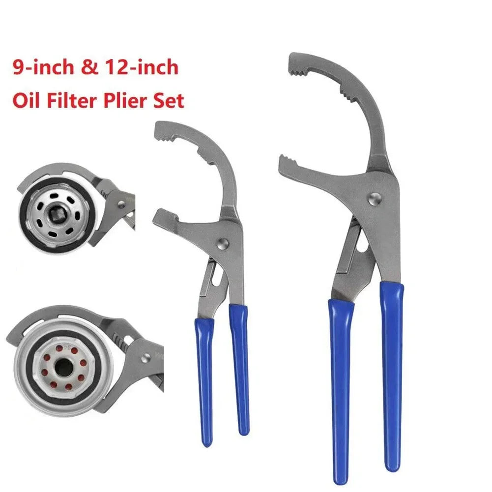 9/12 Inch Oil Filter Pliers Wrench Clamp Type Adjustable Removal Tool