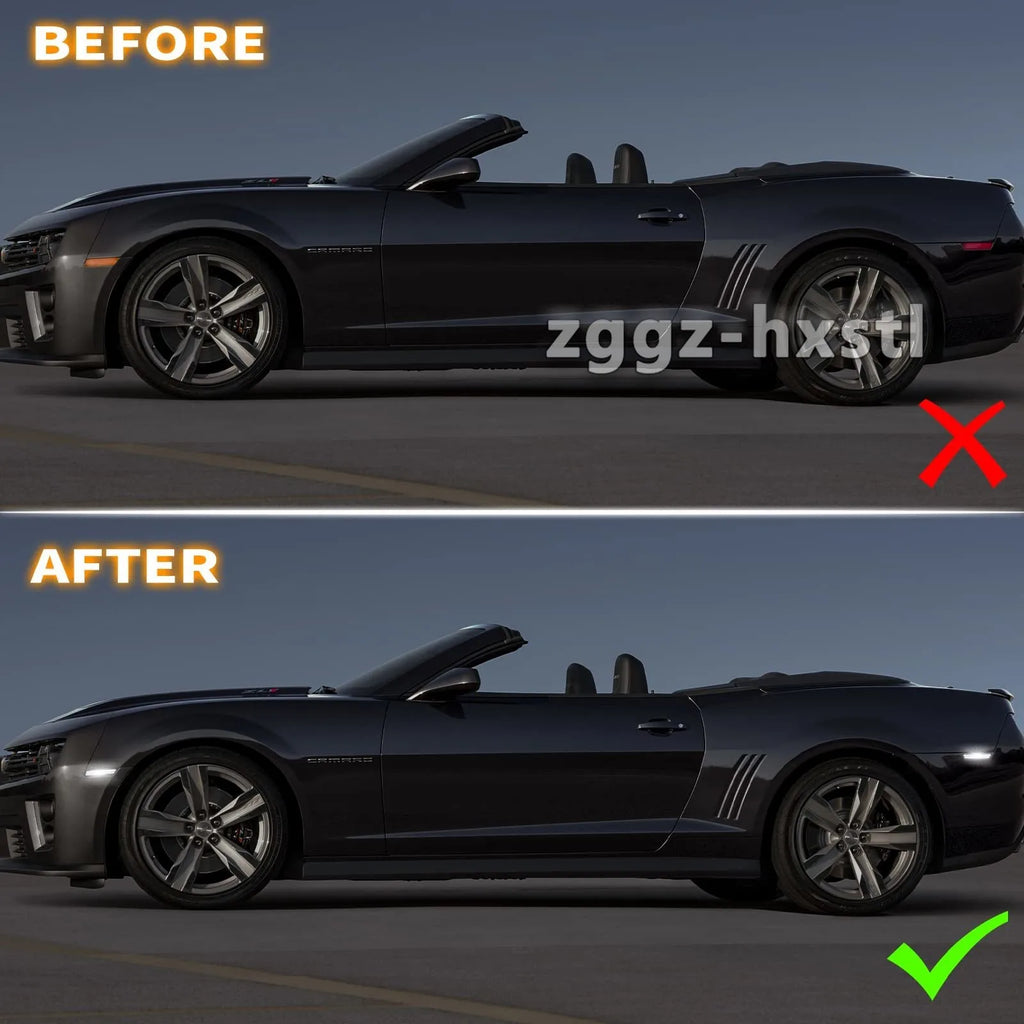 LED Side Marker Lights for 2010-2015 Chevrolet Camaro - Smoke Lens - image 2