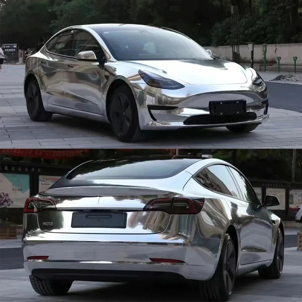 Chrome Vinyl Wrap Film for Cars – Removable Adhesive DIY - image 4