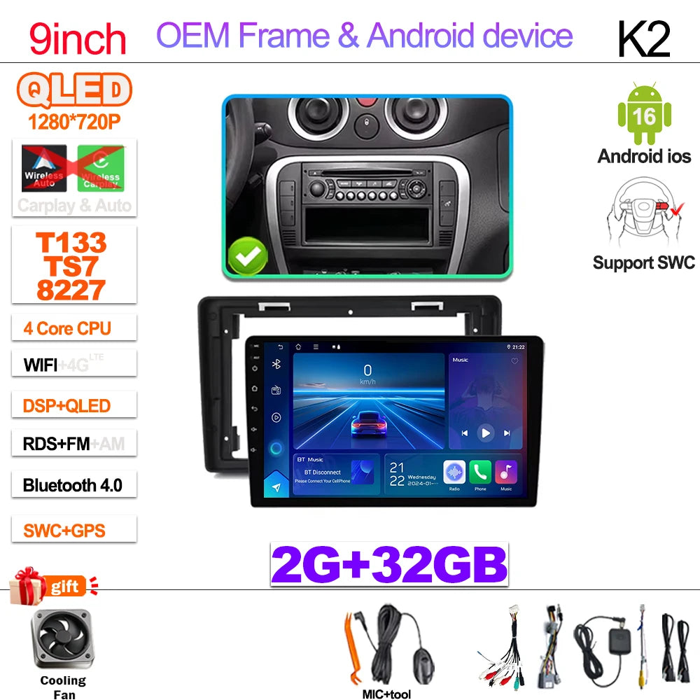 Android Car Stereo for Citroen C2 C3 2001-2010 GPS Navigation CarPlay - image 12
