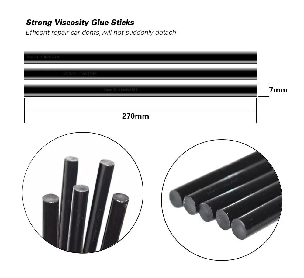 Paintless Dent Repair Kit with Glue Gun and Dent Puller Tabs