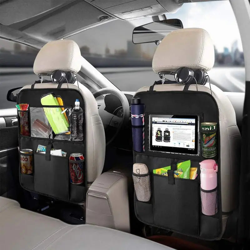 Car Back Seat Organizer with Tablet Holder and Storage Pockets