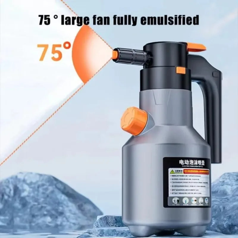 2L Handheld Electric Foam Sprayer, Motorized Snow Foam Cannon for Car Wash