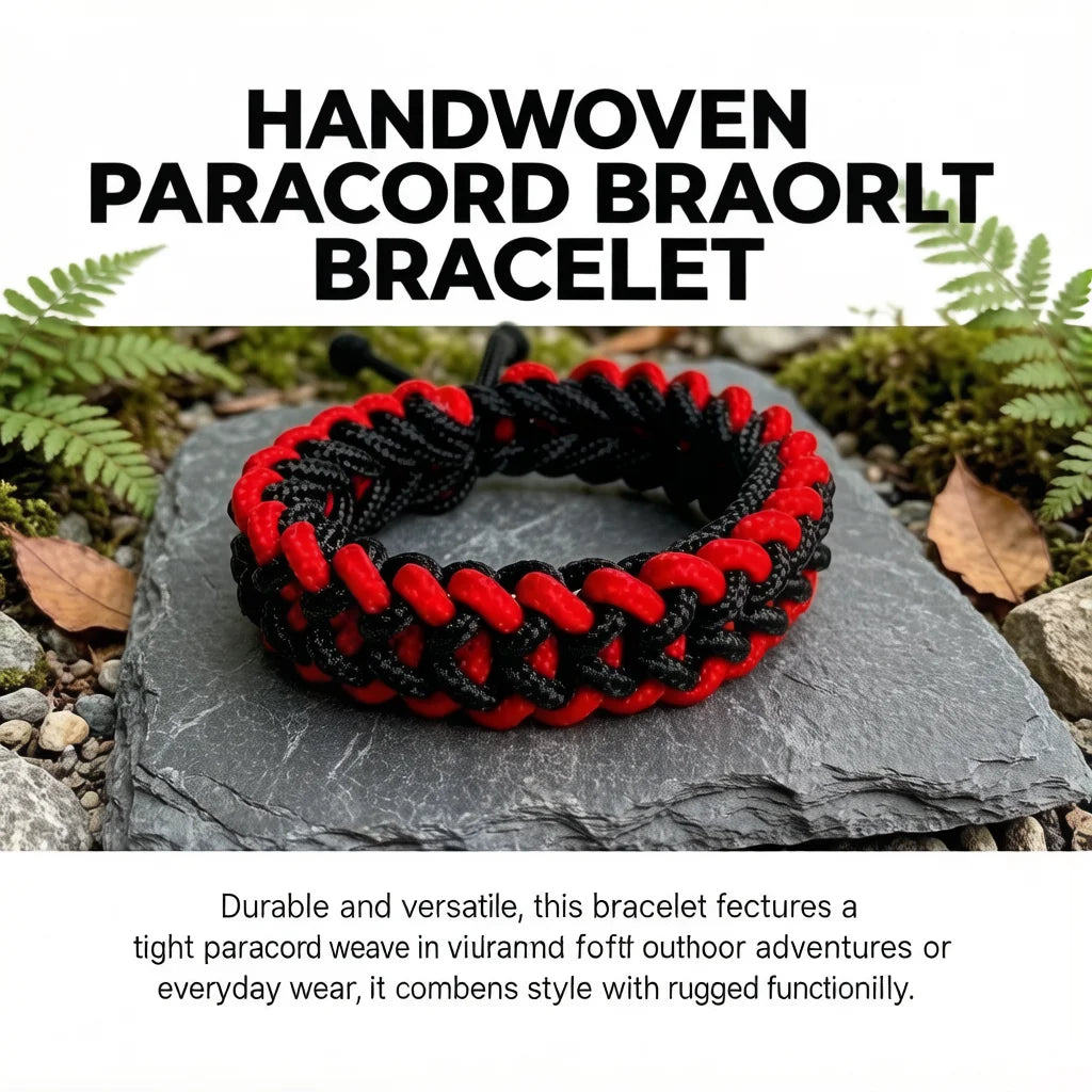 Handwoven Paracord Survival Bracelet – Emergency Rope