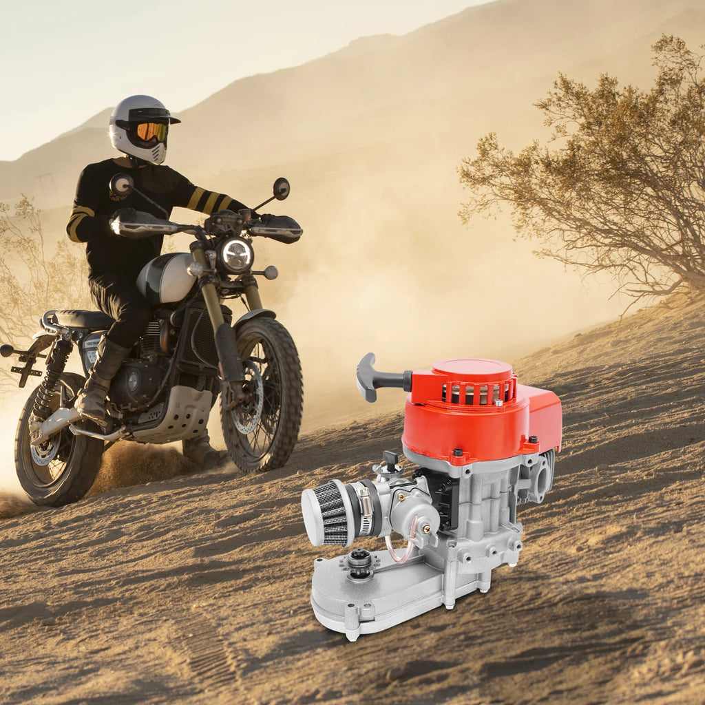 49cc 2-Stroke Pocket Bike Engine with Pull Start, 1.7kW Air-Cooled