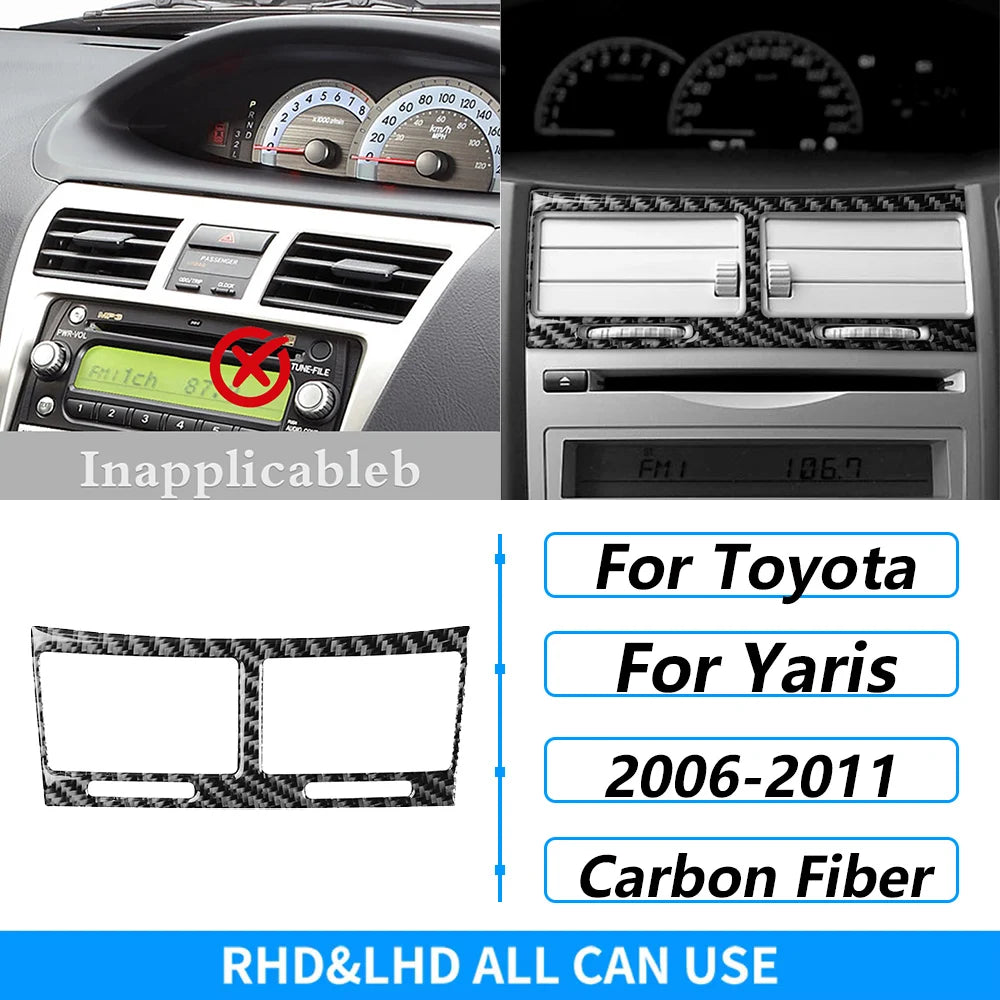 Carbon Fiber Gear Shift Panel Cover Trim for Toyota Yaris 2006-2011 - image 38