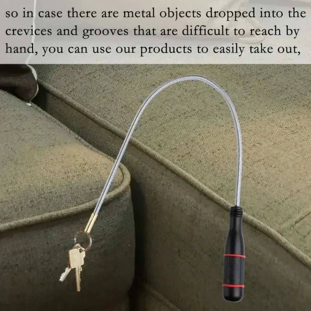 1Pc Magnetic Pickup Tool Flexible Bendable Snake Pickup Bendable Suction Bar for Locate Falling Objects Reach Sink Drain Pick Up