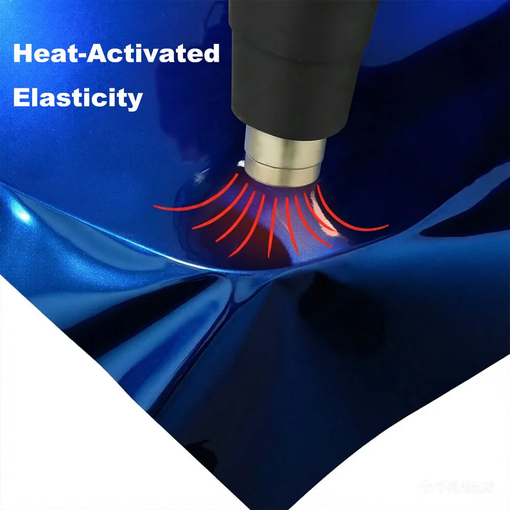 Gloss Metallic Blue Car Vinyl Wrap Film, Bubble-Free Color Change