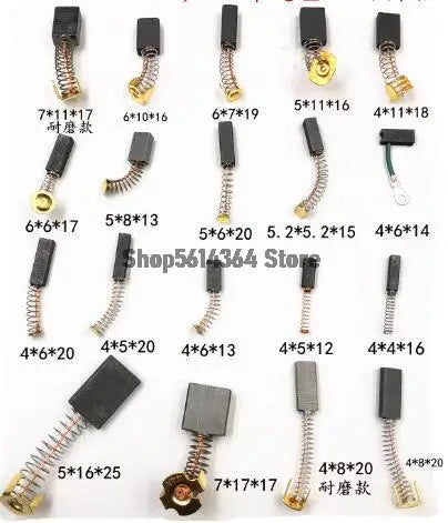 Replacement Spring Carbon Brushes for Power Tools & Motors