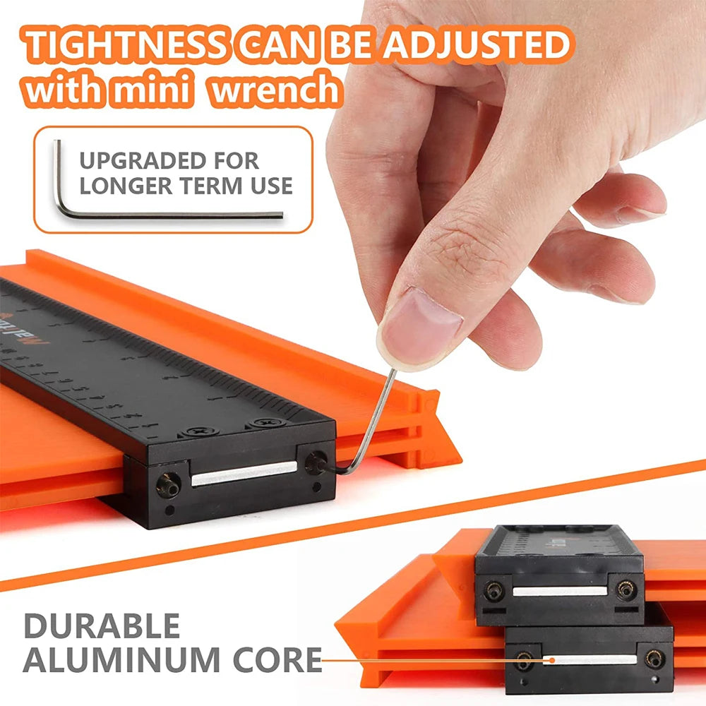 Contour Gauge Duplicator Measure Ruler Woodworking Tile Laminate Tool - image 11