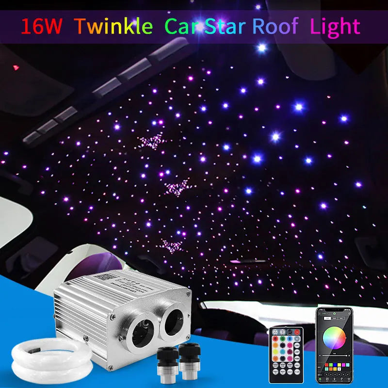 RGBW LED Starry Sky Car Ceiling Light with Fiber Optics