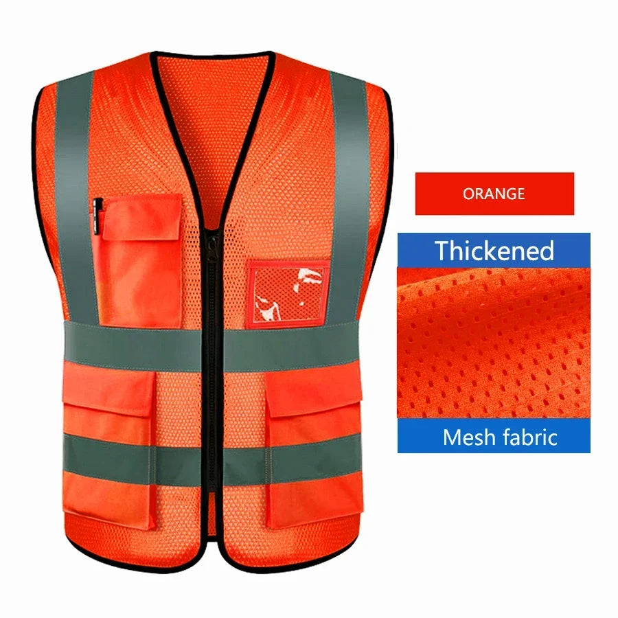 Adjustable High Visibility Reflective Safety Vest for Running and Cycling