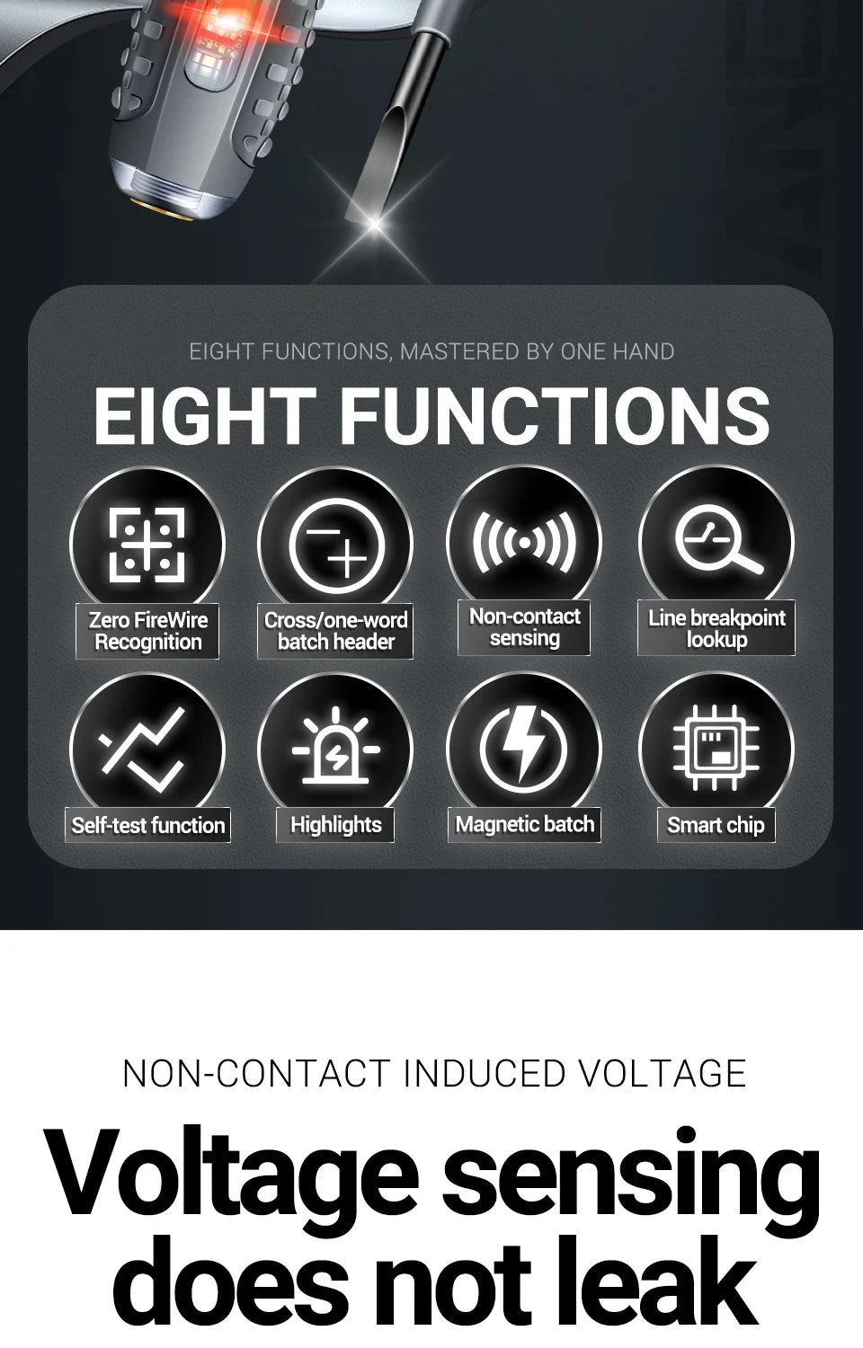 Non-Contact AC Voltage Tester Pen 70-600V - image 8