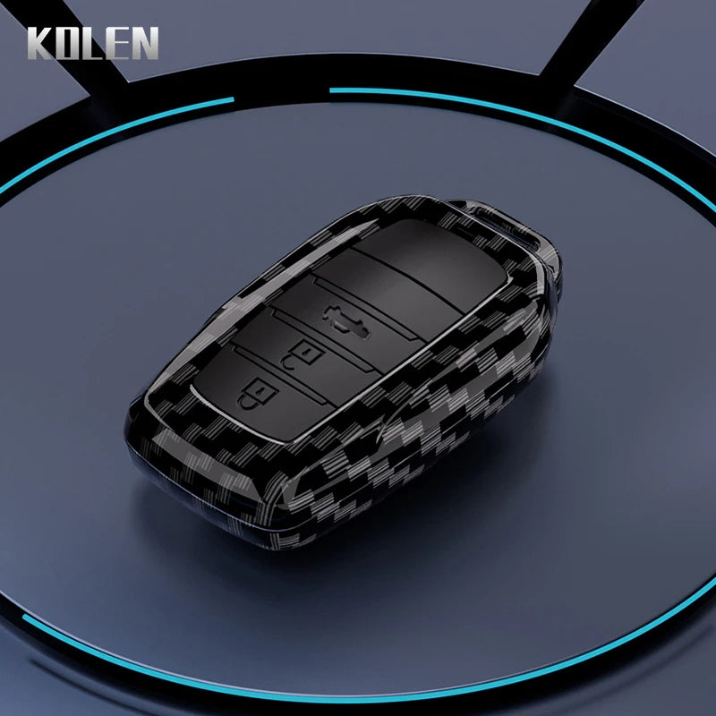 Carbon Fiber Key Fob Cover for Toyota Camry RAV4 Sienna - image 6