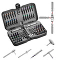 Precision 66in1 Magnetic Ratchet Screwdriver Set Detachable T-Handle Magneticizer Fix Furniture, Electronics & Bicycle